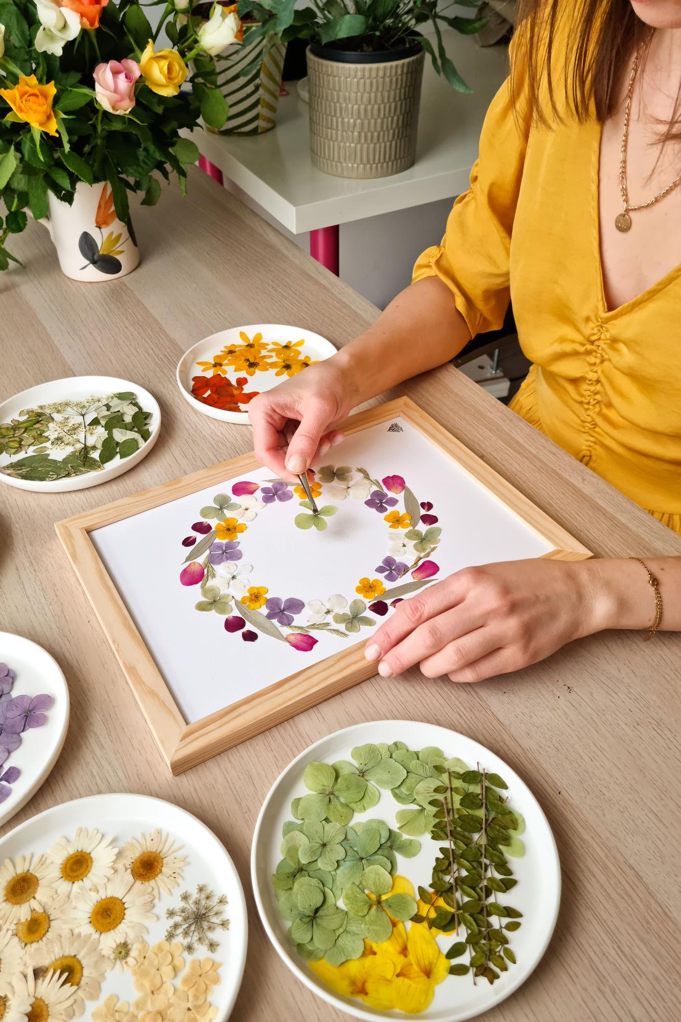 bon cadeau atelier créatif à Rennes herbier de fleurs séchées Inspirihome