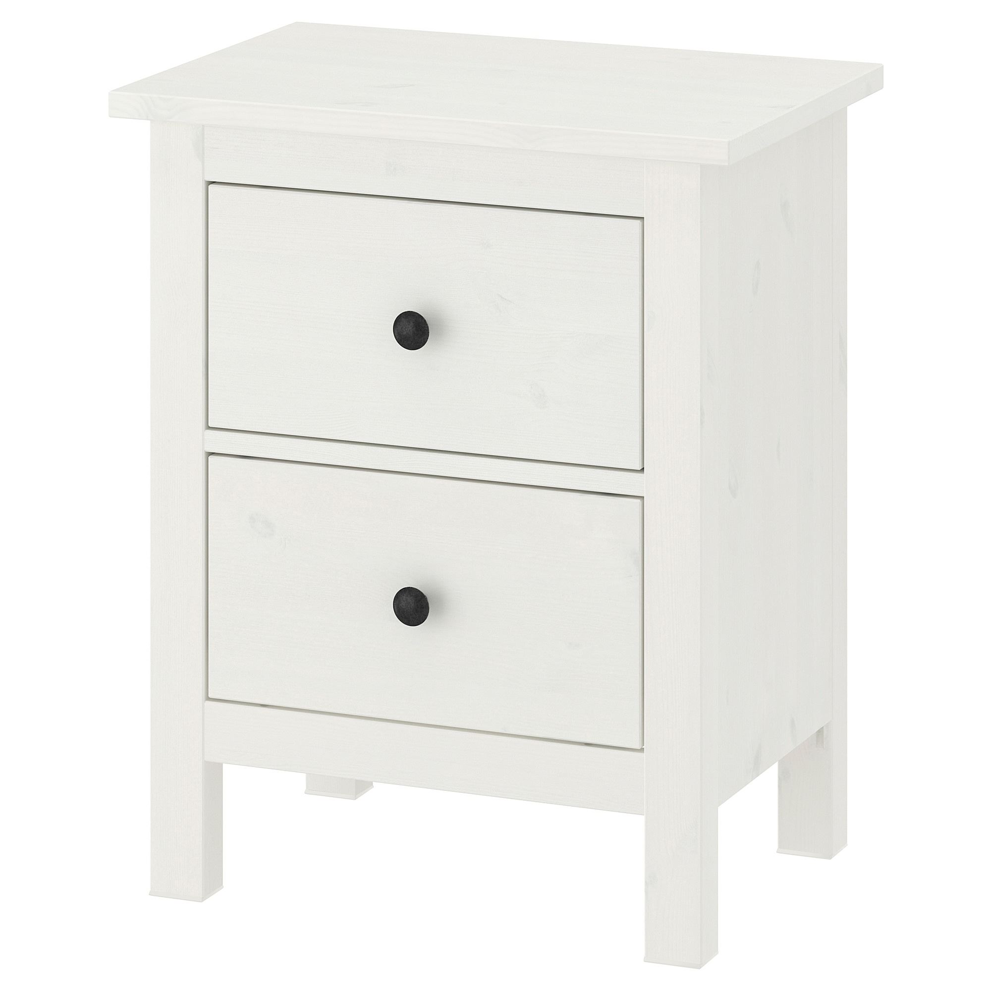 Hemnes хемнэс тумба прикроватная белая морилка 46x35 см