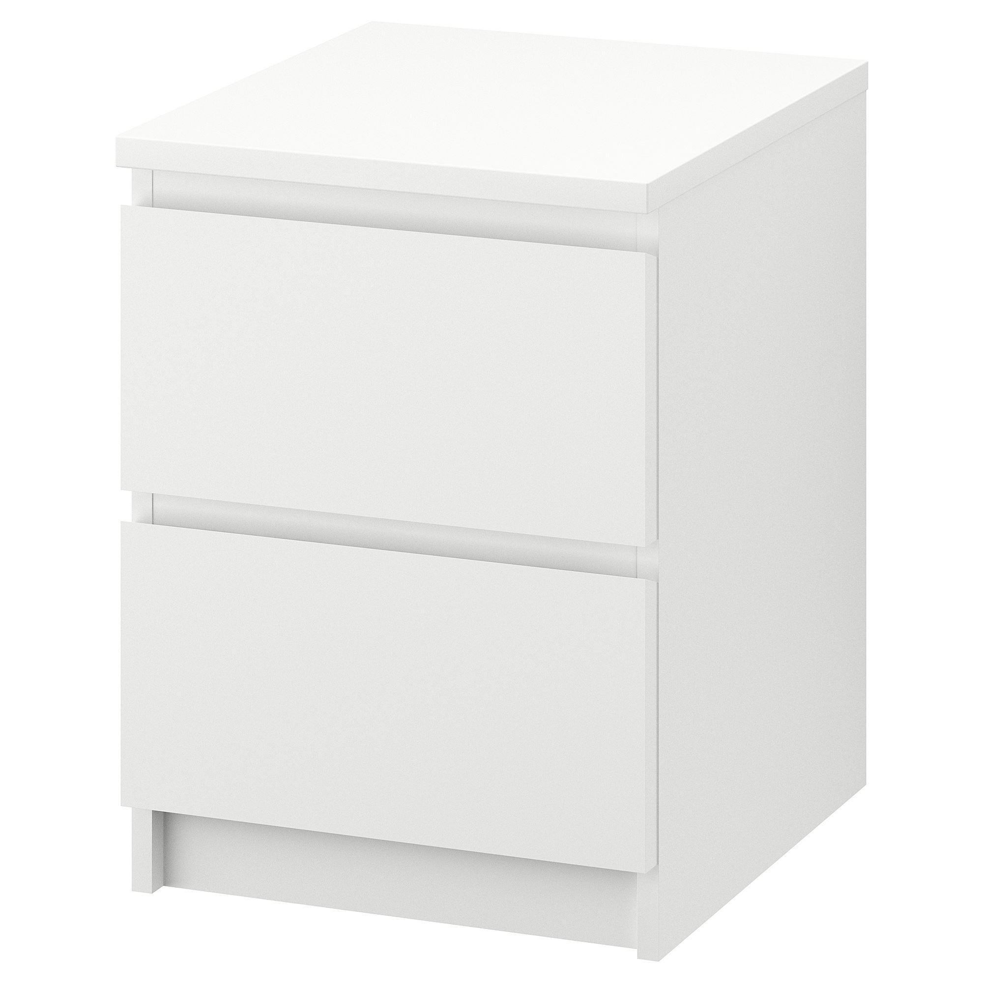 Malm мальм комод с 2 ящиками белый 40x55 см