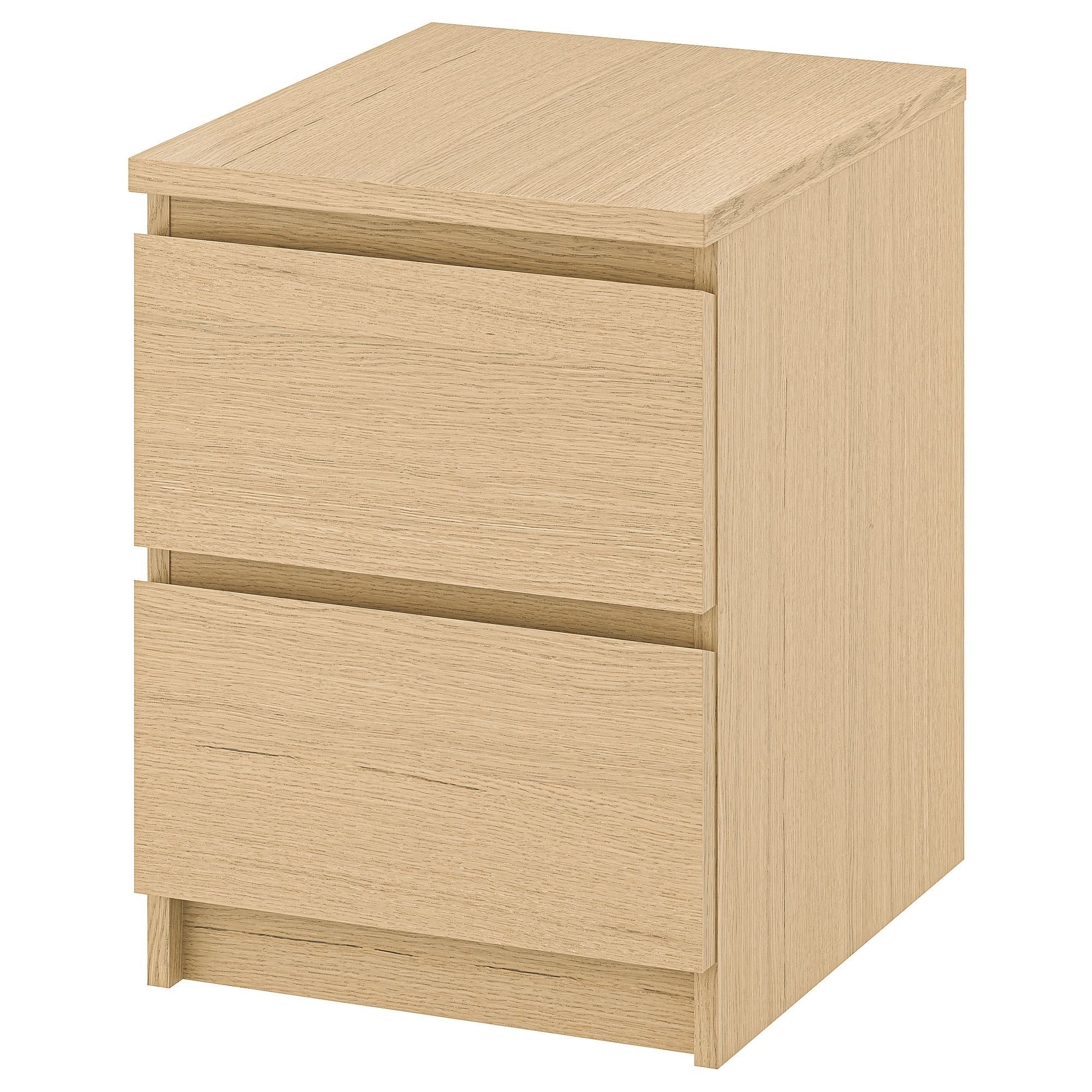 Hemnes хемнэс комод с 3 ящиками белая морилка 108x96 см