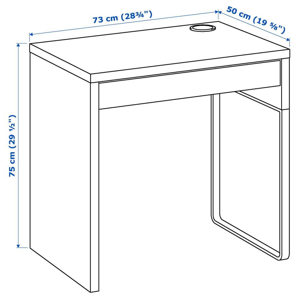 Micke микке письменный стол белый