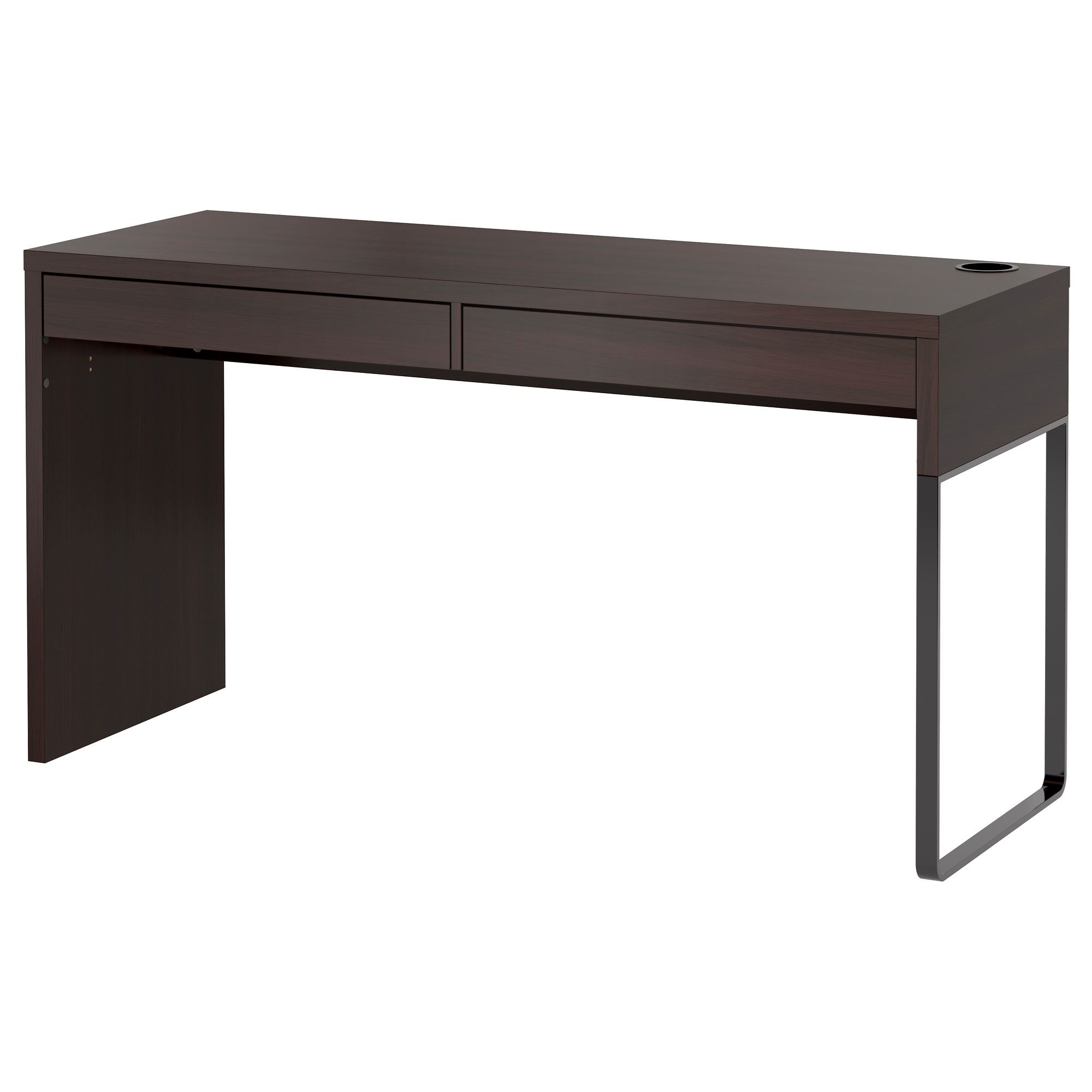 MICKE IKEA МИККЕ Письменный стол, черно-коричневый, 142x50 см