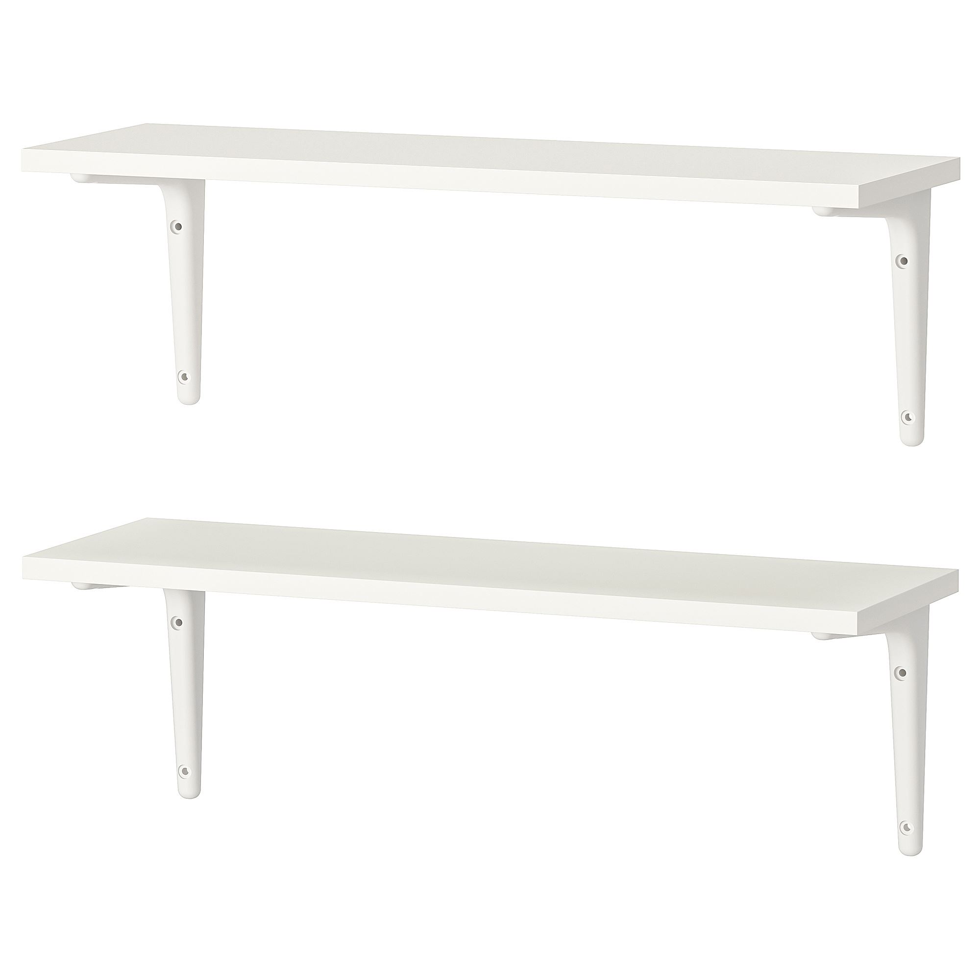 BURHULT IKEA БУРГУЛЬТ / SIBBHULT СИББГУЛЬТ Навесная полка, комбинация, белый/белый, 59x20 см