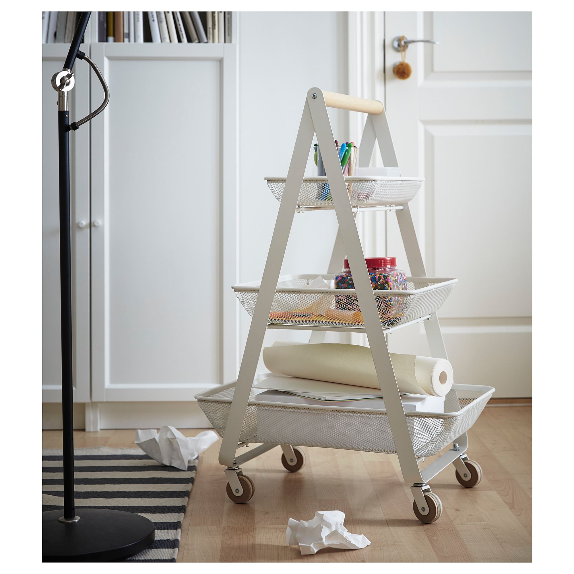 RISATORP IKEA Тележка, 57x39x86 см, белый
