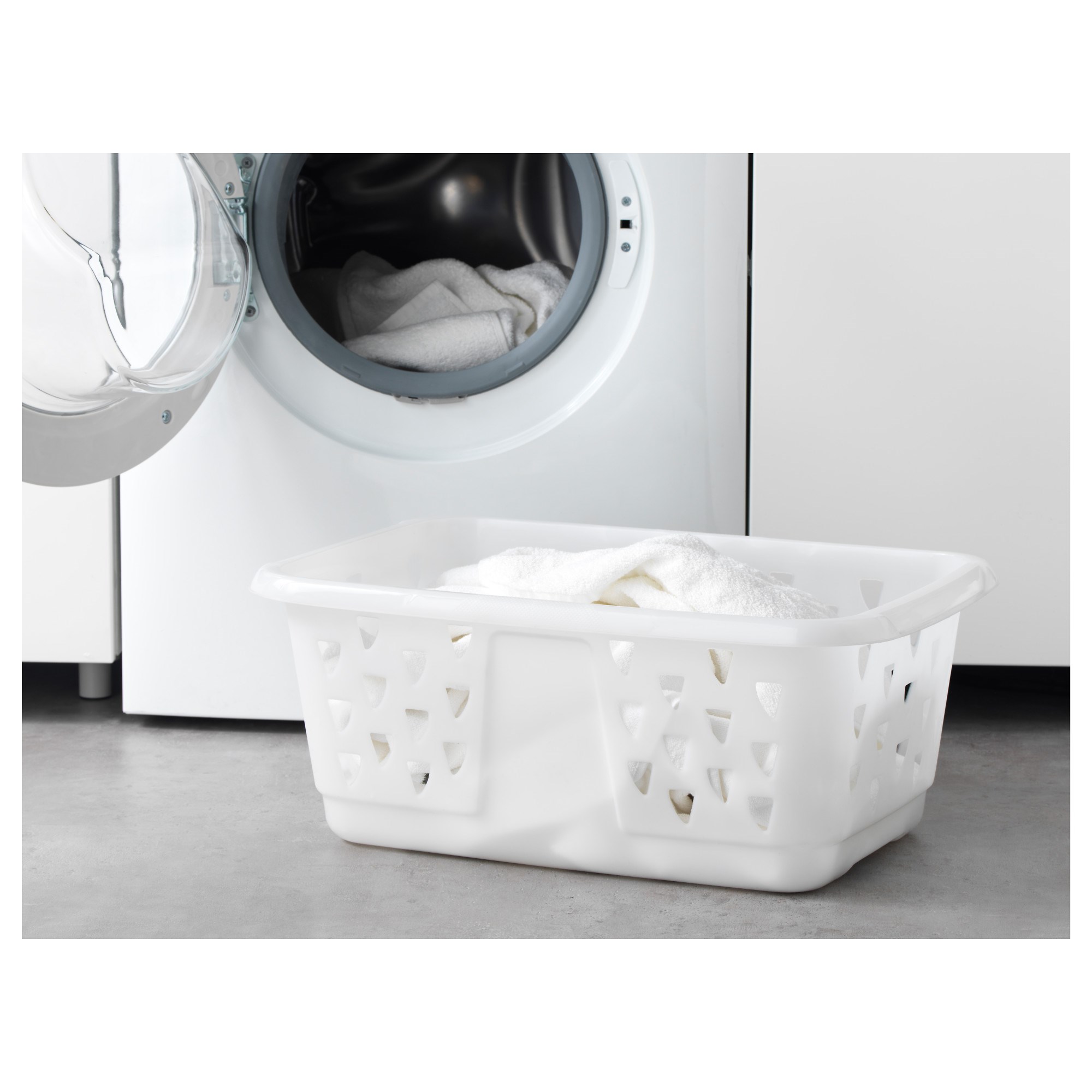 Blaska IKEA Гибкая корзина д/белья, 36 л, белый