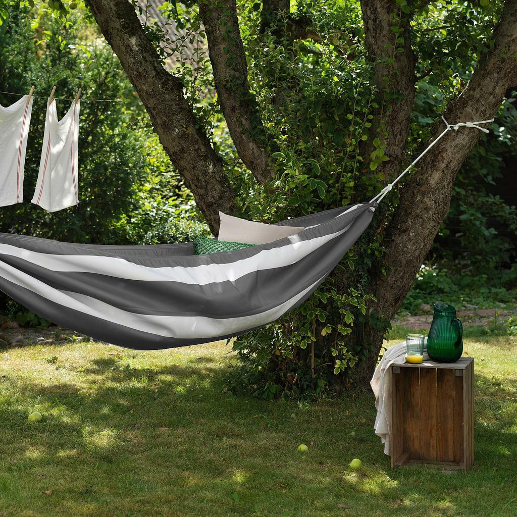 HAMNON IKEA Гамак, 150x265 см, антрацит/белый