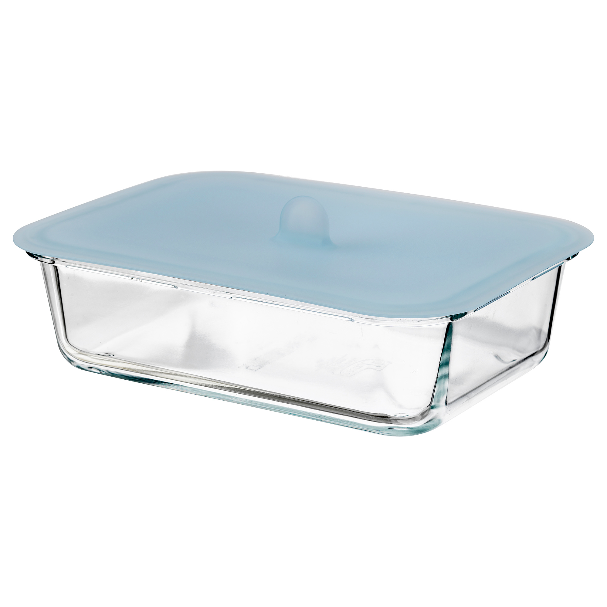 IKEA 365+ Контейнер для продуктов с крышкой, четырехугольной формы стекло/силикон, 1 л