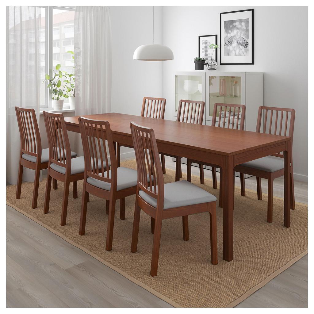 EKEDALEN IKEA Раздвижной стол, коричневый, 180/240x90 см