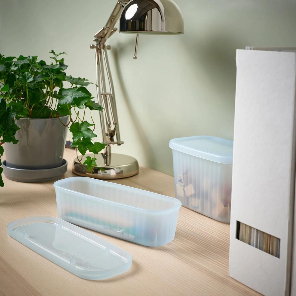 RYKTA IKEA Контейнер с крышкой, 9x24x7 см/0.5 л