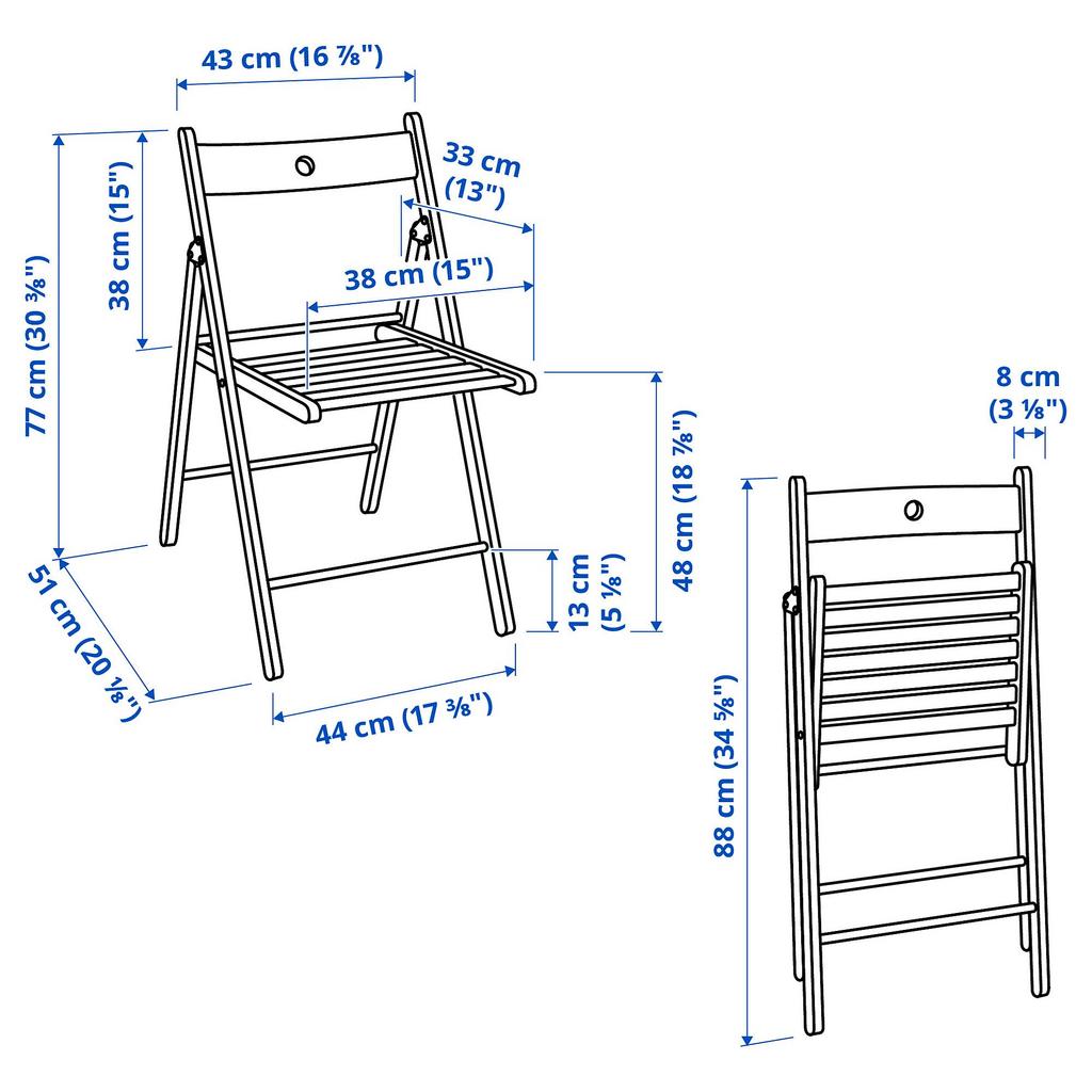 FROSVI IKEA Стул складной, белый