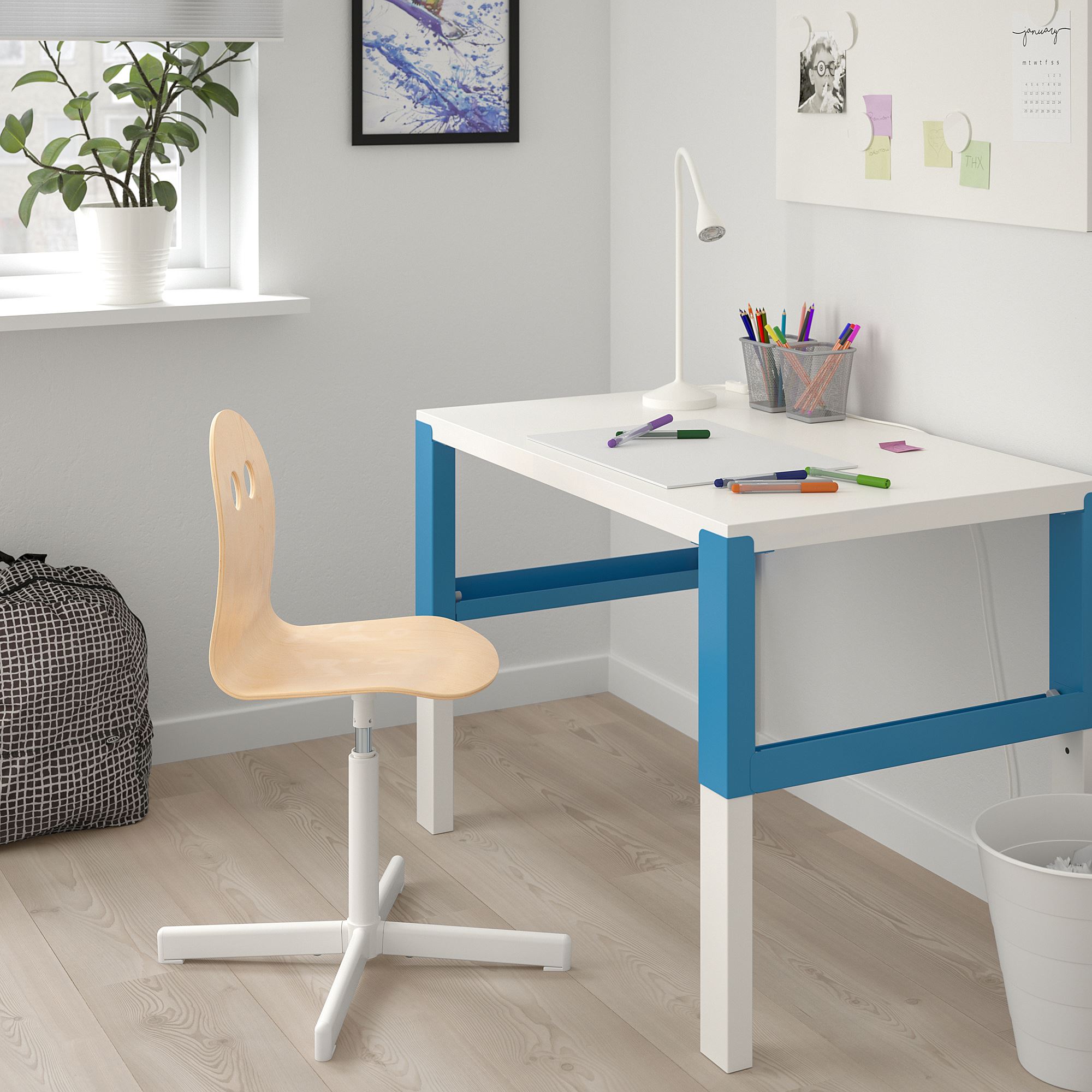 SIBBEN/VALFRED IKEA детский стул для письменного стола, береза/белый