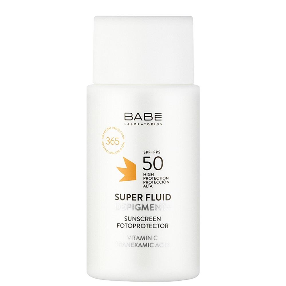 BABE LABORATORIOS Sun Protection Super Fluid Depigment+ SPF50 - Сонцезахисний флюїд-депігментант SPF 50