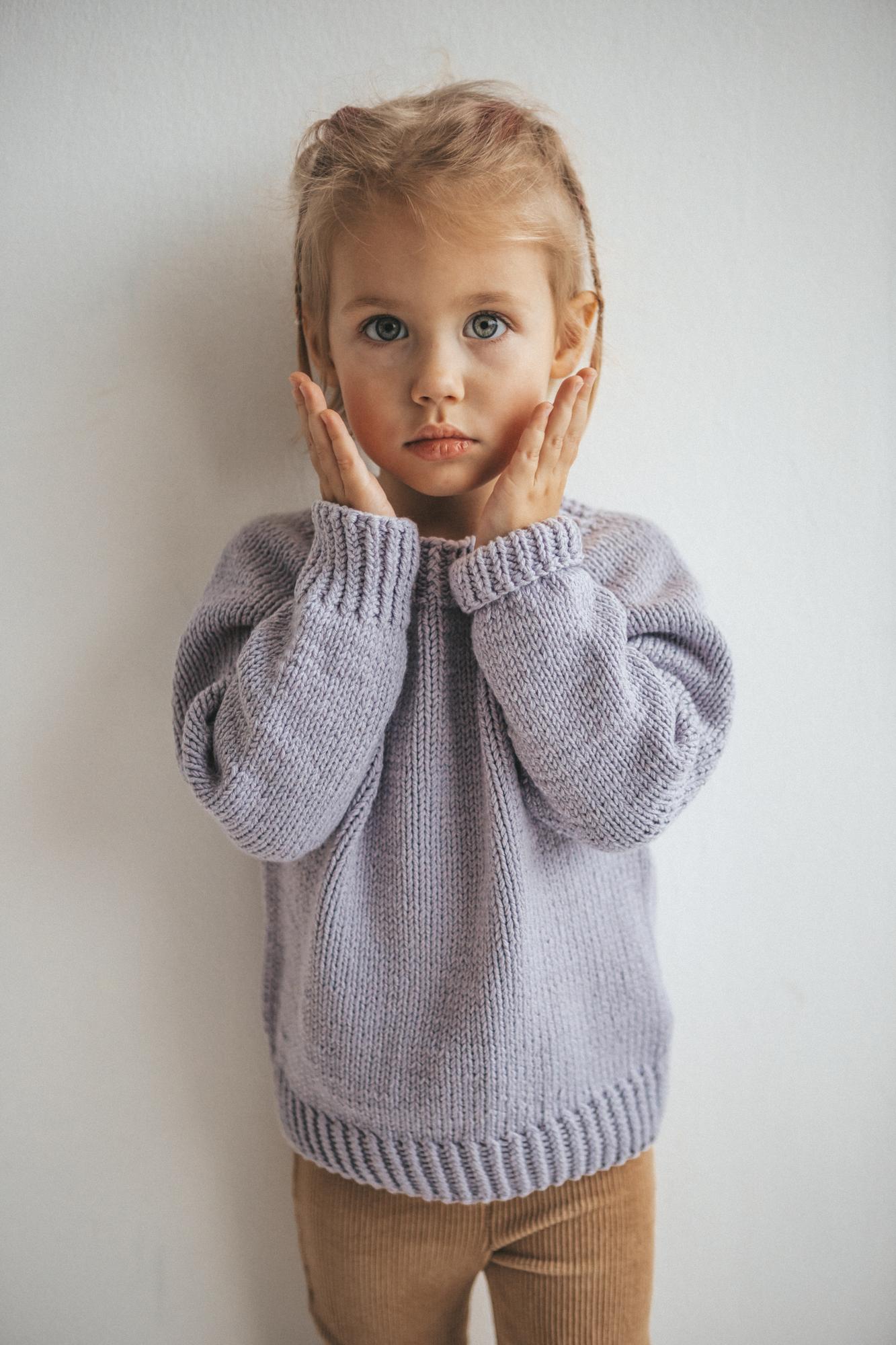 Вязаный свитер из мериносовой шерсти и хлопка