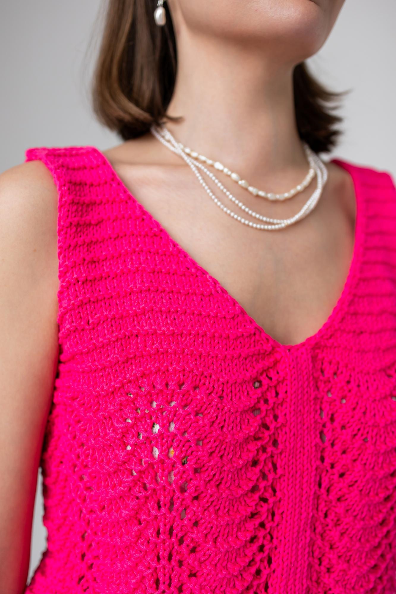 Вязаный топ из хлопка (XS-S)