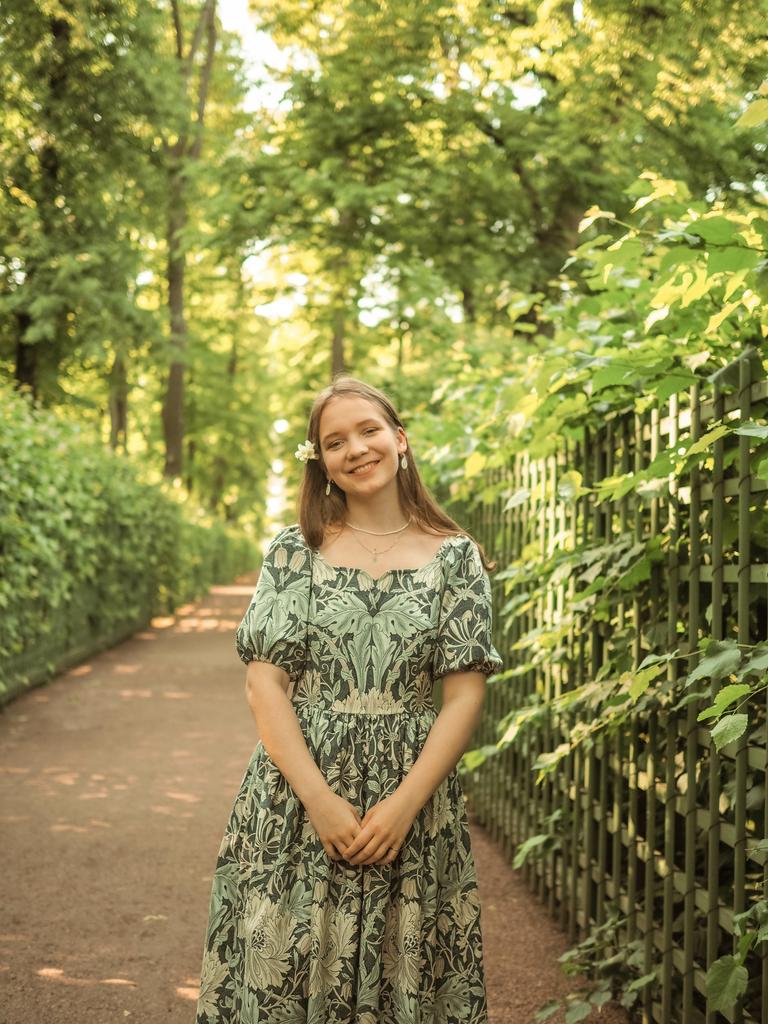 ВСЕ > Платье "Диана" - цветы яблони купить в интернет-магазине