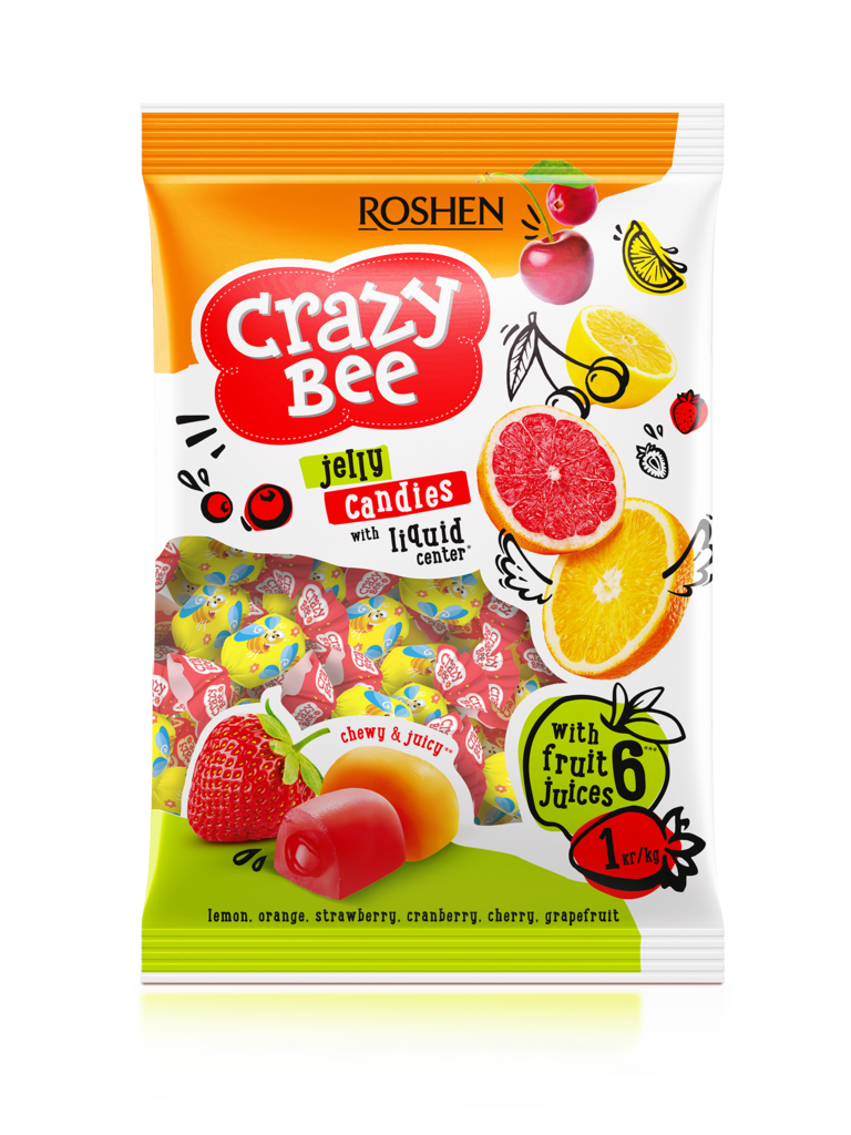 BOMBOANE DE JELEU Besenaia pciolka Frutti 1kg / 9 buc