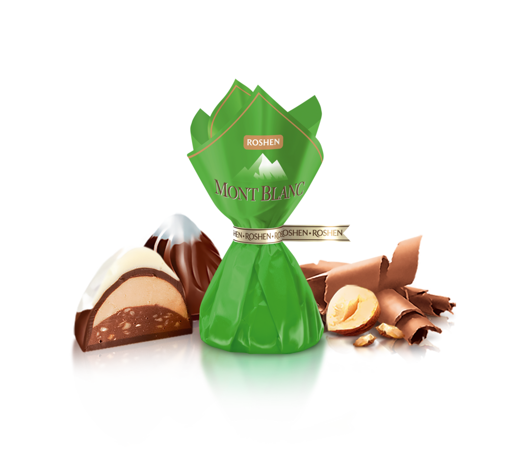 BOMBOANE ROSHEN Monblan crem praline si alune faramatate 1kg / 4 buc