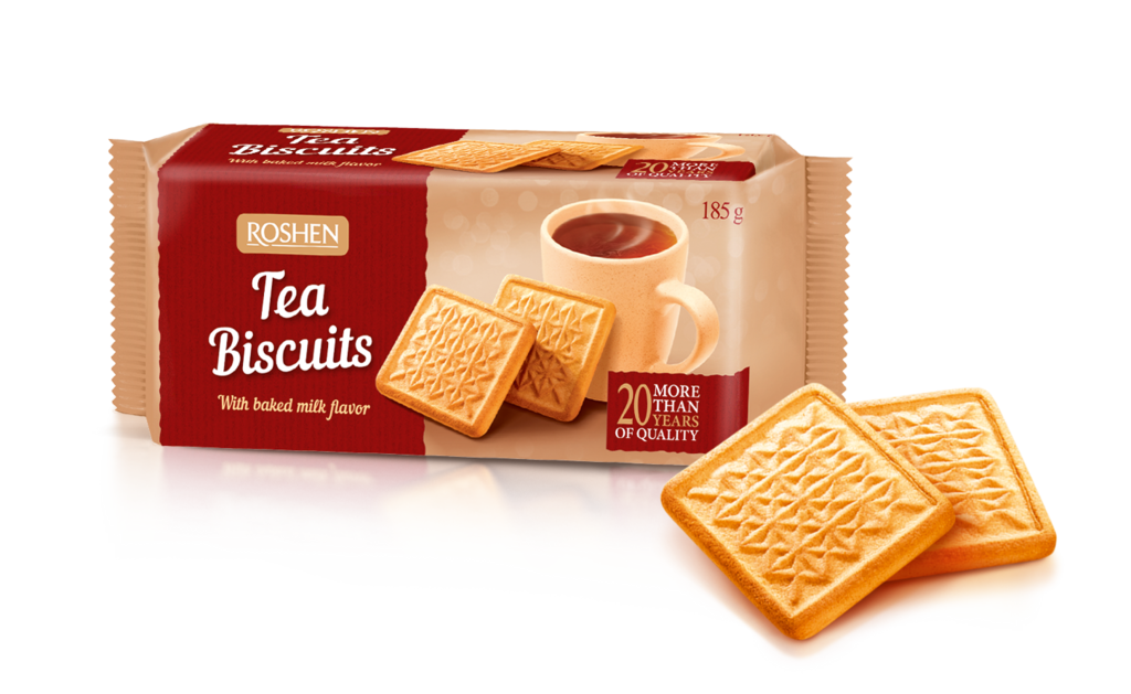 BISCUITI ROSHEN La cafea cu lapte topit  185g / 48  buc
