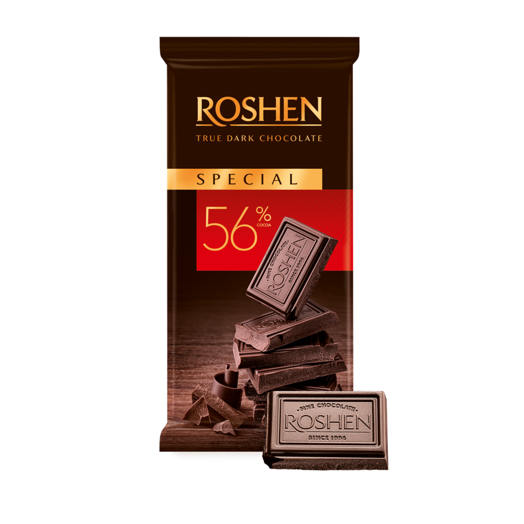 CIOCOLATA ROSHEN neagra Special 56% 85g / 35 buc