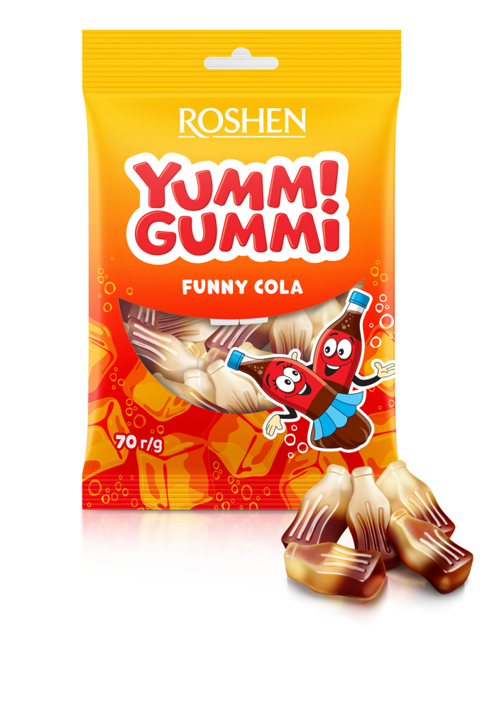 BOMBOANE DE JELEU Yummi Gummi Funny Cola 70g / 22 buc
