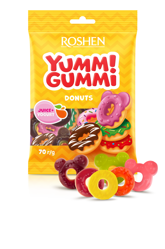 BOMBOANE DE JELEU Yummi Gummi Donuts 70g / 22 buc