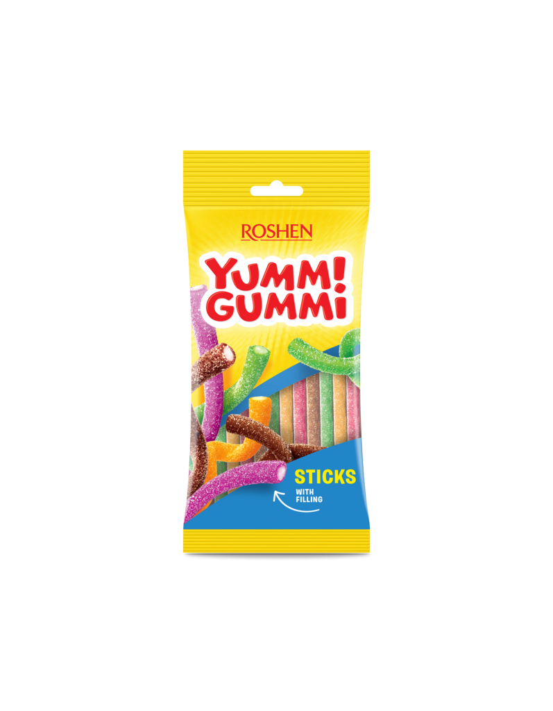 BOMBOANE DE JELEU Yummi Gummi Sour Sticks 70g / 40 buc