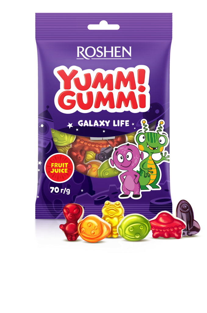 BOMBOANE DE JELEU Yummi Gummi Galaxy Life 70g / 22 buc