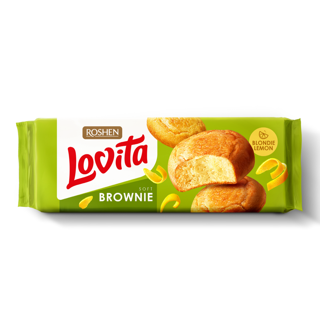 BISCUITI ROSHEN Lovita Blondie Brownie cu lamaie 152g / 21 buc