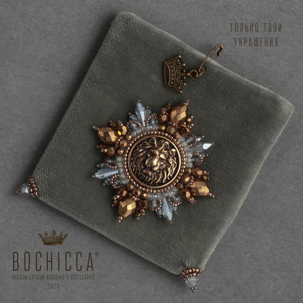 брошь Crystal Gold