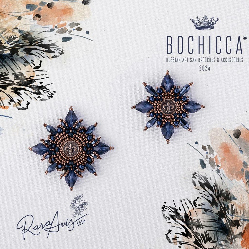 броши-запонки Ciconia Boyciana