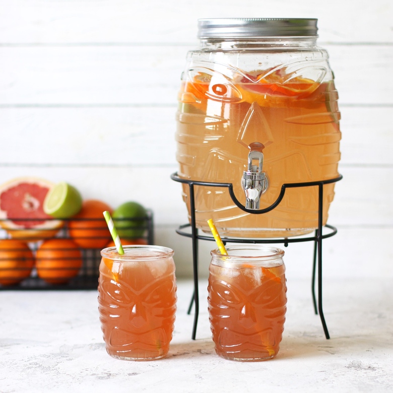 Набор"Тики": Лимонадник на подставке 5 литров + 2 стакана 420 мл