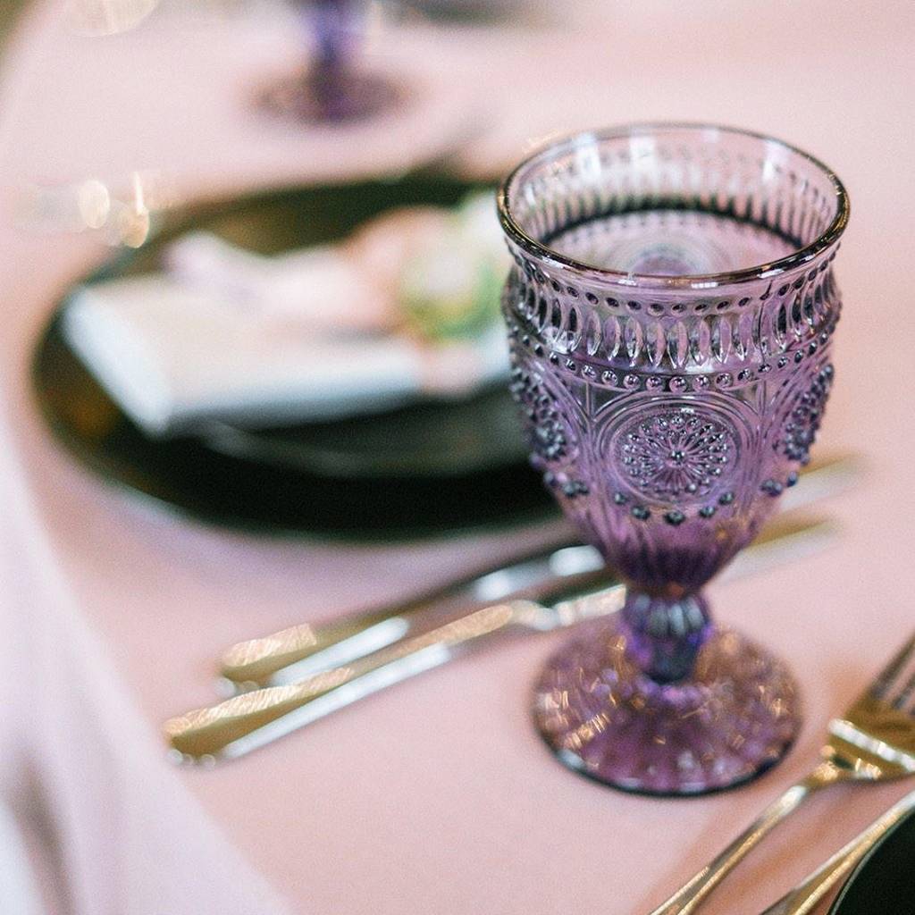 Бокалы 220 мл, фиолетовые, 4 штуки