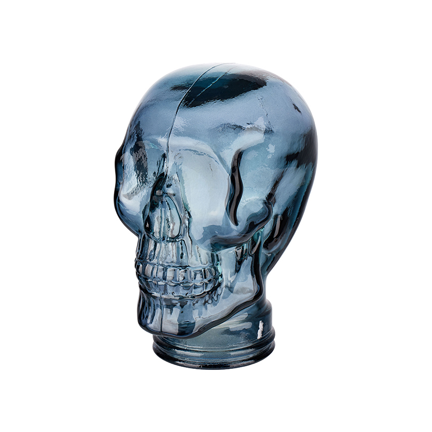 Череп стеклянный, синий