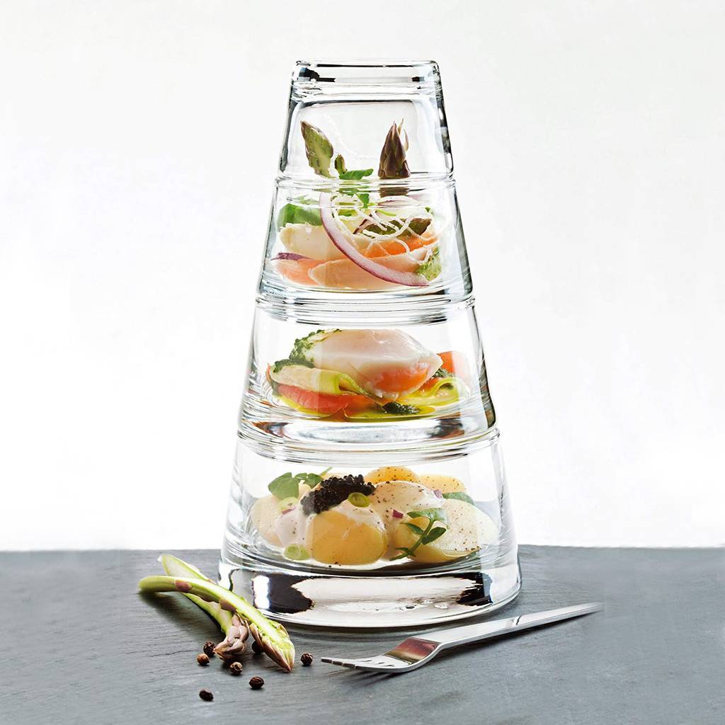 Набор салатников 370/220/120 мл + крышка 100 мл