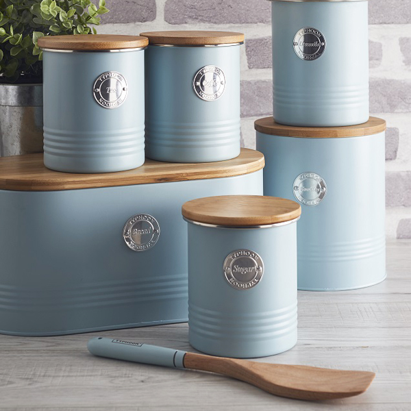 Емкости для хранения чая, кофе, сахара Living голубые 1 л