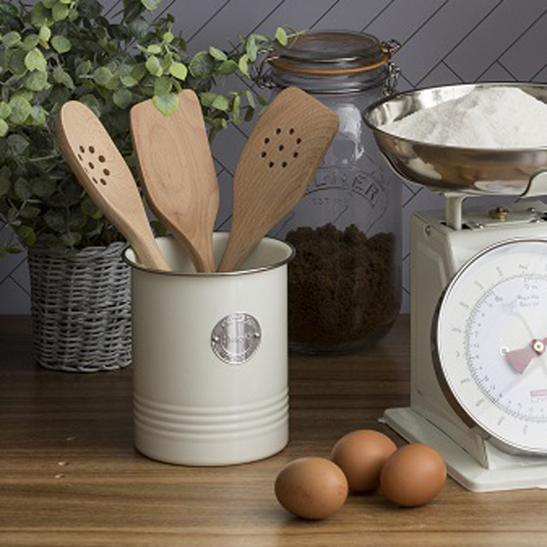 Емкость для столовых приборов Living кремовая