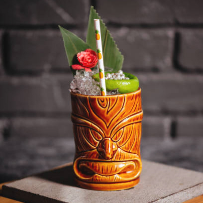 Стакан керамический «Тики» низкий, коричневый