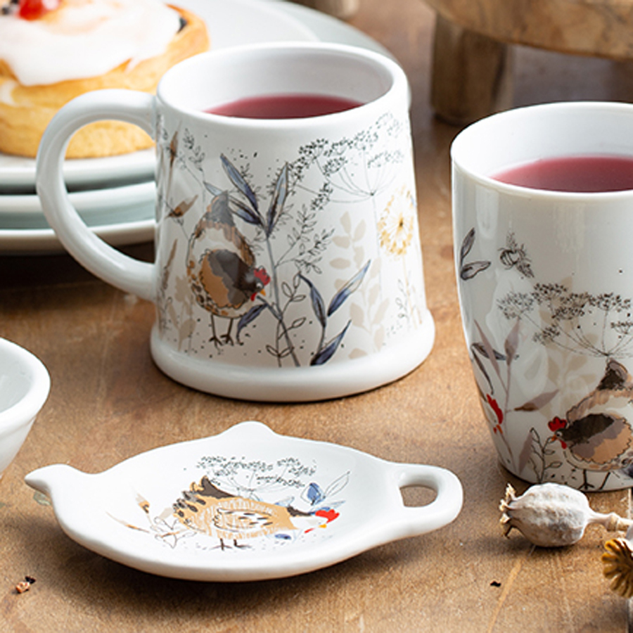 Подставка блюдце для чайных пакетиков P&K "Country Hens"