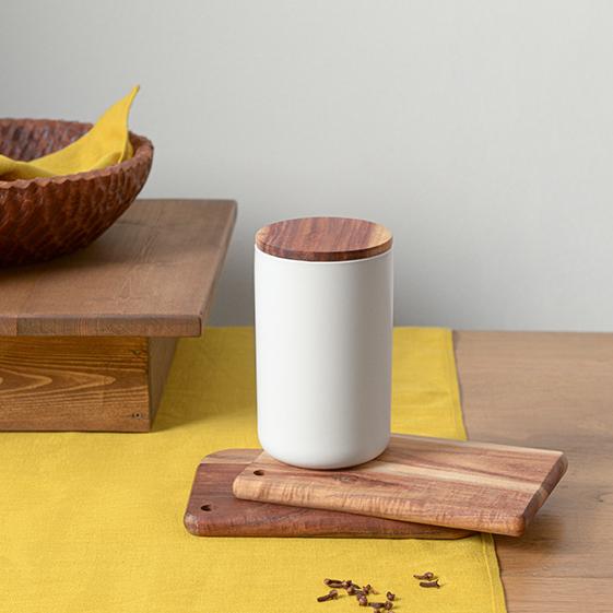 Банка для хранения керамическая Smart Solutions, 750 мл, белая