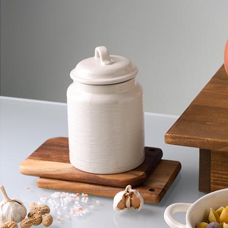 Банка для хранения In The Village, 1,3 л, светло-бежевая