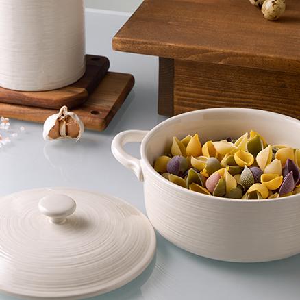 Кастрюля жаропрочная In The Village, 1,6 л, светло-бежевая