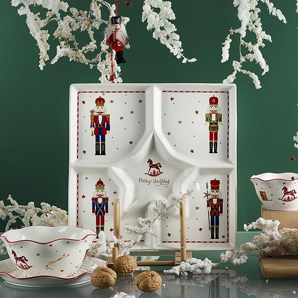 Тарелка сервировочная менажница Magic Moments, 30х30 см