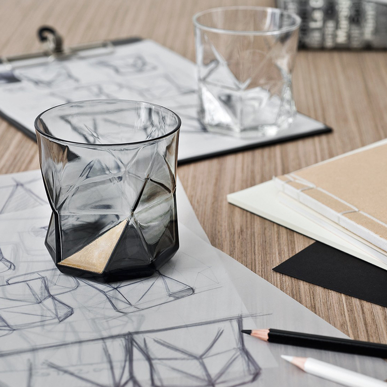 Стаканы "Cassiopea" 330 мл, серые, 4 штуки