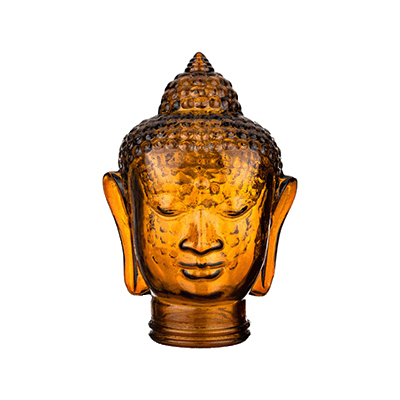 Будда стеклянный, янтарный