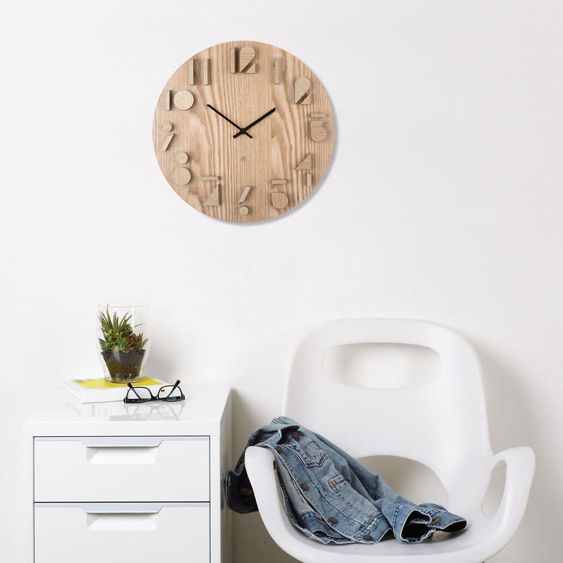 Часы настенные Shadow натуральное дерево