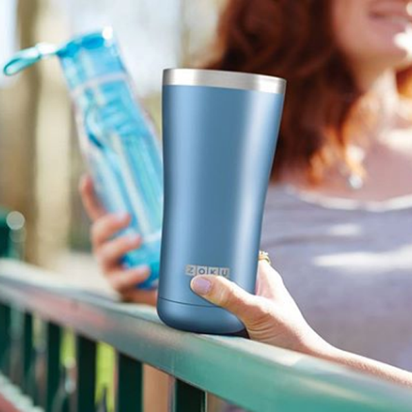 Термокружка Zoku 550 мл синяя