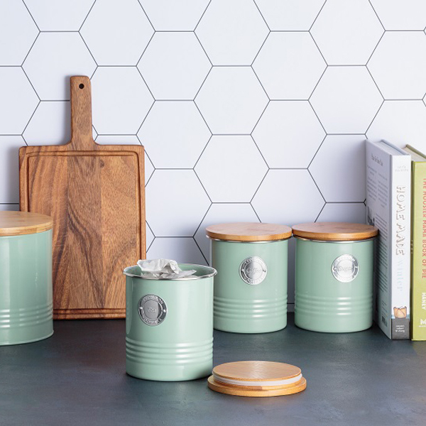 Емкости для хранения чая, кофе, сахара Living зеленые 1 л