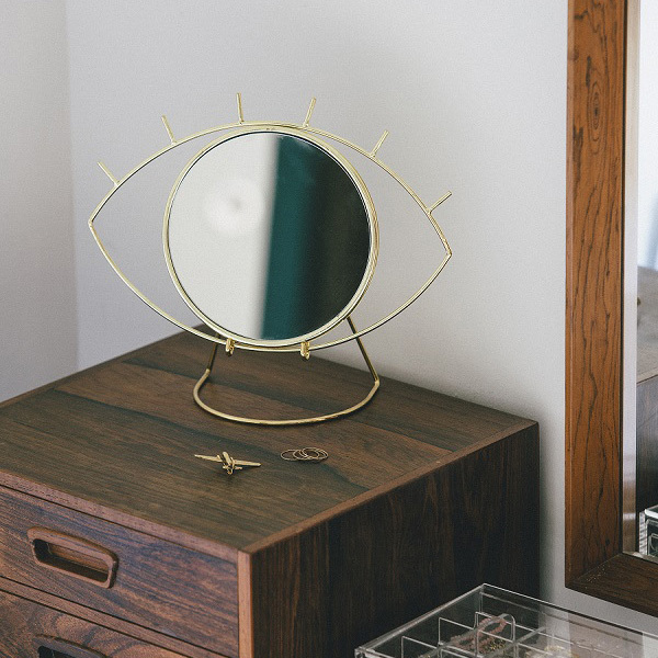 Зеркало настольное Doiy Cyclops, золотое