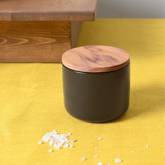 Банка для хранения керамическая Smart Solutions, 350 мл, черная