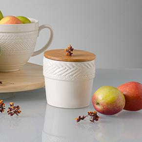 Банка для хранения Country Mill, Ø12 см, светло-бежевая